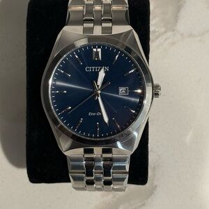 Citizen Eco-Drive Stainless Steel with Midnight Blue Dial